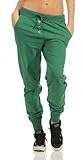 Damen Freizeithose Sporthose Sweat Pants lang (623), Grösse:M / 38, Farbe:Grü