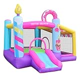 Aufblasbare Schloss for Kinder Kleines Slide Kinder Bounce House Kinderball Pit Kinder Aufblasbare Trampolin (Purpur 290x270x220cm) zhengzilu (Color : Purple, Size : 290x270x220cm)