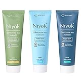 Niyok® Kokosöl Zahnpasta ohne Fluorid und Mikroplastik Plastik | Bio Naturkosmetik Sensitiv auch für Kinder | Xylit Herbal | VEGAN natürliche Geschmack Toothpaste Fresh-Set (3x 75ml)