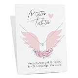 Himmelsflüsterer - Freundschaftskette für 2 - Geschenke für Mama | Tochter Geschenk | Muttertagsgeschenk | Geburtstagsgeschenk für Mama | Mutter Geschenke | Mama Geschenk - Schutzengel - Silb