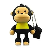 818-Shop No10400010008 Hi-Speed 2.0 USB-Sticks 8GB Affe Schimpanse T-Shirt 3D b