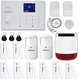 Funk Alarmanlage Komplett Set,TECPEAK GSM/WiFi Alarmsystem, Alarmanlagen fürs Haus Büro Con WasserdichtSolar S