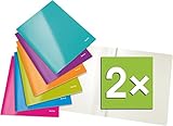 Esselte Leitz Wow Schnellhefter für DIN A4, Karton (A4-2 Packungen, Sortiert)