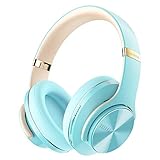 DOQAUS Bluetooth Kopfhörer Over Ear, [Bis zu 52 Std] Kopfhörer Kabellos mit 3 EQ-Modi, HiFi Stereo Faltbare Headset mit Mikrofon, weiche Ohrpolster für iPhone/ipad/Android/Laptops (Kristallblau)