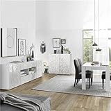 NOUVOMEUBLE Paolo Esszimmer + Tisch 180 Design weiß lack