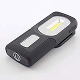 YWSZJ Tragbare LED COB-Taschenlampe Wiederaufladbare Arbeitslicht Mit Micro-USB-Anschluss 2-Wege-Magnethaken-Blitz-Fackel-Lampe Weiß Rot Camping (Color : B)