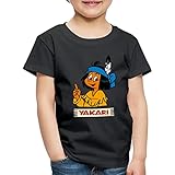 Spreadshirt Yakari Kinder Premium T-Shirt, 110-116, Schw