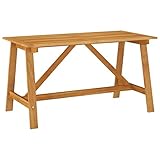 Festnight Garten Esstisch Holz Gartentisch Beistelltisch Garten Holztisch Outdoor Indoor Esszimmertisch Küchentisch Terassentisch Esszimmer Tisch 140x70x73,5 cm Akazie M