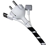 FLEXOWIRE Kabelspirale 10 m 4-50 mm | Kabelmanagement | Kabelhalter | Kabel Organizer | Kabelmanagement Schreibtisch | Cable Management | Kabel verstecken | Kabelführung | Kabelschutz | Sp