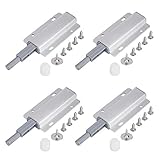 Türöffner Magnet Push to Open Türschließer Drucktüröffner Stark Dämpfer Puffer für Schublade Schranktür Schiebedach Silber 4 Stück