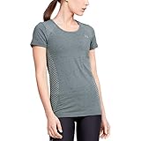 Under Armour Damen Seamless Melange Kurzarm T-Shirt, Damen, kurzärmelig, Seamless Melange Short Sleeve T-Shirt, Hushed Türkis (396)/Metallic Silber, X-Larg
