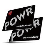 RFID Blocker Karte - (2 Stück) - NFC Schutzkarte - Störsender - Kreditkartenschutz von POWR, für den Schutz der kontaktlosen Karte in Ihrer Geldbörse oder H
