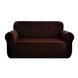 EBETA E Elastisch Sofa Überwürfe Sofabezug, Stretch Sofahusse Sofa Abdeckung Hussen für Sofa, Couch, Sessel 2 Sitzer (Kaffee, 145-185 cm)