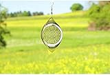 Windspiel Blume des Lebens ø 15 cm aus Edelstahl | Wohn-Dekoration Mobile Lebensblume Spirituelles Symbol | Feng Shui Esoterik Geschenke günstig k