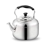 HMEI Whistle-Teekanne, Ergonomische Edelstahl-Teekanne In Lebensmittelqualität, Haushalts-Teekanne Mit Großer Kapazität 5 L / 6 L (Größe : 6L)