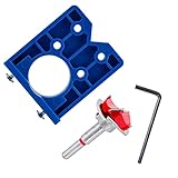 1 Stücke Bohrschablone Scharniere, Forstnerbohrer Holzbohrer, Scharnierbohrer Scharnier Jig, Scharnier Boring Jig, 35mm Forstner Bit (35-mm-Scharnierbohrlehre + Forstner-Bohrer-Set)