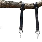 POOTACK 1 Paar Baum Swing Hanging Gurt Kit Polyester-Faser Riemen mit 2 Safety Lock Karabiner Haken und 2 langlebige D-Ring für Baum Swing & Hängematten, mit Carry Pouch (150CM)