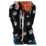 Caixunkun Women's Sweatshirt Hoodie Jacket Print Winter Jacket Hooded Jacket Zip Light Transition Jacket Fabric Jacket with Adjustable Drawstring Hoodie Parka Sweatshirt Windproof Outw