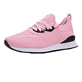 BAOFUBA Turnschuhe Damen Atmungsaktive Mesh Sportschuhe Mode Schnürschuhe Bequeme Freizeitschuhe Outdoor rutschfeste Turnschuhe Leichtgewicht Sportschuhe Atmungsaktive Sneak
