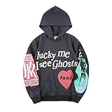 cpfm.xyz Travis Scott Herren Hoodie Hip Hop Rapper Kapuzenpullover Pullover Hooded Hoody Grau L