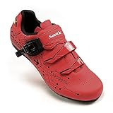 Santic Fahrradschuhe Herren Schuhe Radschuhe Rennrad Fahrradschuhe Flat ohne Klicksystem ohne Schuheplatte Rot 41