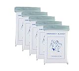 HUANGSHI Notfall-Mylar-Decken – 203,2 x 132,9 cm, Notfall-Mylar-Thermo-Decken (5er-Pack): für NASA, Outdoor, Wandern, Survival, Marathons oder Erste H