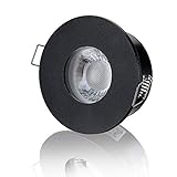 lambado® Premium LED Spots Dimmbar für Badezimmer in Schwarz - Moderne Deckenstrahler/Einbaustrahler IP65 für Außen inkl. 230V 5W GU10 Strahler warmweiß - Hell & Sp