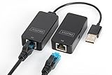 DIGITUS USB-Extender - Reichweite 50 m - USB 2.0 - UTP, STP & S-FTP Netzwerk-Kabel ab Cat-5 - Plug & Play - Schw