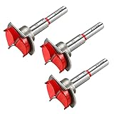 Forstnerbohrer 35mm Forstner Bit Satz 3-tlg. Holzbohrer Astlochbohrer Topfbohrer Kunstbohrer, Scharnierbohrer für Scharniere Bohrungen in Holz, Spanp