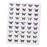 chiwanji Art Stickers Selbstklebende Nails Decals 3D Butterfly Pattern Maniküre - HD-02