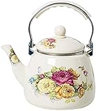 LIUBINGER Teekanne Kettle 3,3 l Thick Emaille-Topf Tee-Kessel Kaffeekanne Cooker-Tee-Top