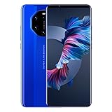 Smartphone ohne Vertrag Android 7.0 Quad-Core Handy Dual-SIM 1GB+4GB 3in1 Kartensteckplatz 5,0 Zoll Bildschirm Rückseite 4 Kamera mit 5MP Makro-Objektiv (Schwarz) (2-Blau)