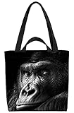 VOID Gorilla AFFE Urwald Tasche 33x33x14cm,15l Einkaufs-Beutel Shopper Einkaufs-Tasche Bag