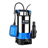 DEKO 400W Tragbare Tauchpumpe Saubere / schmutzige Wasserpumpe Schwimmbad Gartenwanne Teich Hochwasserablauf mit Schwimmerschalter und langem 10 m Kab