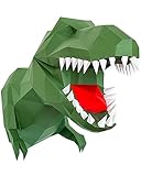 Oh Glam Home Kit DIY T Rex Dinosaurier Papercraft Kit Wandtrophäe Pappe 3D Origami Skulptur 3D Puzzle 3D VORGESCHNITTEN