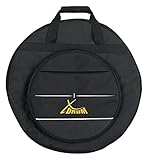 XDrum 22' Beckentasche - Robuster Cymbalbag für Becken bis 22' Größe - Gepolsterte Abtrenner für 5 Becken - 14'-Außentasche für Splashes und Hi-Hats - Tragegriff und Rucksackgurte - Schw