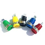 5 stücke 4mm Bananenstecker Weibliche Jack- Sockelstecker Drahtstecker 5 Farben Jeder 1 stücke Multimeter Sockel Bananenkopf Weib