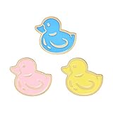 3 Stück Emaille Revers Brosche Stifte Set Niedliche kleine Ente Brosche Stifte Geschenke für Kleidung Taschen Rucksäcke Hut DIY Handwerk