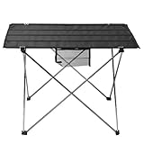 Goshyda Tragbarer Grilltisch, Campingtisch aus Aluminium Kleiner zusammenklappbarer Schreibtisch-Kochtisch mit X-Form-Befestigungsmethode, für Camping im F
