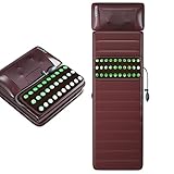 Comfier Elektrische Massagematte Ganzkörpermassage, Vibrationsmassagematte mit Motoren, Therapieheizkissen, Massagemodi Vibrationsstärken, Massagegerät mit Wärmefunktion, Brownleatherex