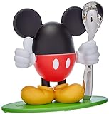 WMF Disney Mickey Mouse Eierbecher mit Löffel, 14cm, lustiger Eiebecher Kinder, Kunststoff, Cromargan Edelstahl poliert, farbecht, leb