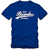 Beamter #1 T-Shirt | Berufe-Shirt | Traumberuf | Bester Beamter | Herren | Shirt, Farbe:Blau (Royalblue L190);Größe:L