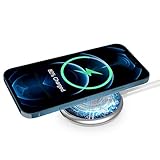 Innens kompatibel mit Mag-Safe kabellosem Ladegerät, 15 W, schnelles kabelloses Ladepad, kompatibel mit iPhone 12/12Pro/12Pro Max/SE/11 Pro Max/XR/8 Plus und AirPods 2/Pro (Silber)