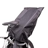 Zamboo Regenschutz für Fahrradkindersitz - wasserdichte Abdeckung/Regenhülle für Kinder Fahrradsitz hinten (passend für Römer, Hamax, Thule etc.) - Schw