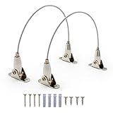 LERANXIN 4 Stück Kippsicherung Möbel, Silberner Kippschutz Möbel-Wandanker, Anti Tip Schutzgurte aus Strapazierfähigem Edelstahl, Geeignet für Schränke, Schränke, Schuhschränk