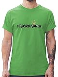 Karneval & Fasching Kostüm Outfit - Froschkönig - L - Grün - Herr Tshirt - L190 - Tshirt Herren und Männer T-S