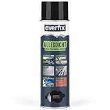 EVERFIX Allesdicht Spray (500 ml, schwarz) Dichtspray, Flüssigkunststoff, flüssiger Kunststoff zur Abdichtung