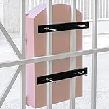 PrimeMatik - Befestigungs Set für Zäune Mailboxen Stahl 25cm. Briefkasten Metall Befestigungs Stang