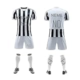 Personalisierte Fußballuniform, mit Namen, Nummer, Teamname, Logo, geeignet für Männer, Frauen und Kinder-Fußballanzüge, weich und bequem (Größe : 28)