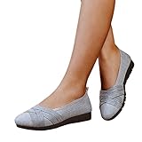 Geilisungren Ballerinas Damen Schwarz Comfort Damen Mokassins Weite Klassische Flache Schuhe Für Damen Elegant Geschlossen Loafer Bequeme Slip-Ons Slipper Freizeitschuhe Damenschuhe Soft Slipp